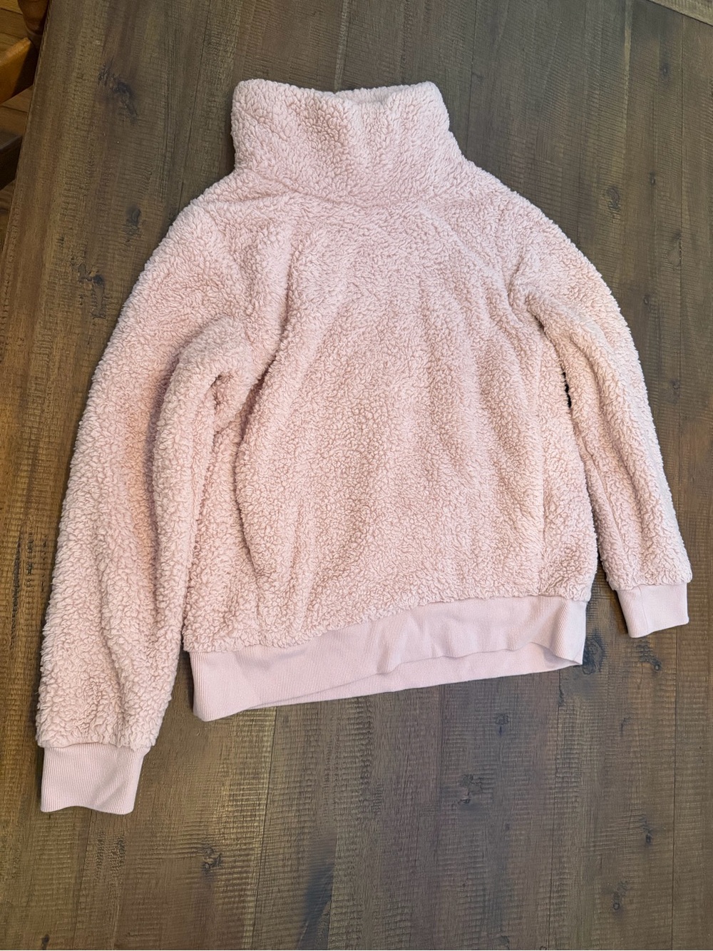Cozy Pink Sherpa-like Pullover Sweater
